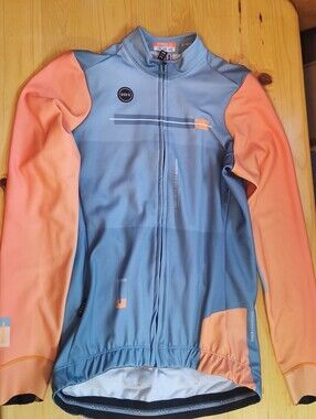 Gobik Cobble Nectarine Long Sleeved Women's Cycling Jersey, Size XL